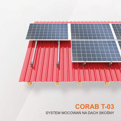 Corab T-03 system mocowania dachy skośne